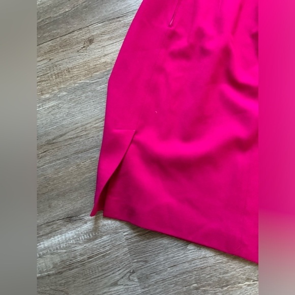 VTG Oleg Cassini Blazer Suit Wool Set Skirt Magenta Fuschia Pink Size 10 S M - Picture 5 of 14